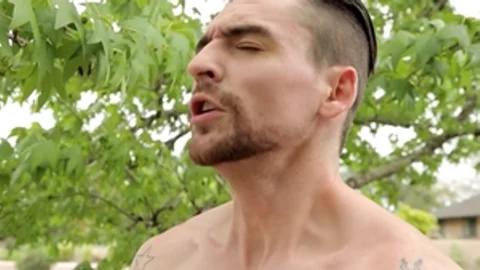 NextDoorBuddies: Caucasian masturbating outdoors