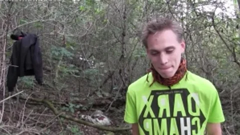 A young Czech man nails outdoor