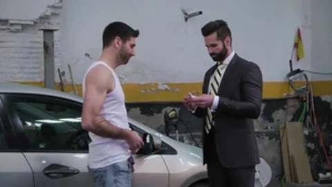 menatplay: Rugged Craig Waxes Dani's Car & Cock