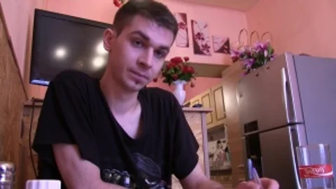 nice looking twink has a painful experience