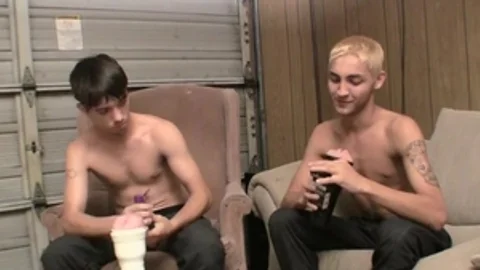 StraightNakedThugs.com: Chad Turner smoking on sofa