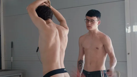 Hung daddy claims young submissive boy
