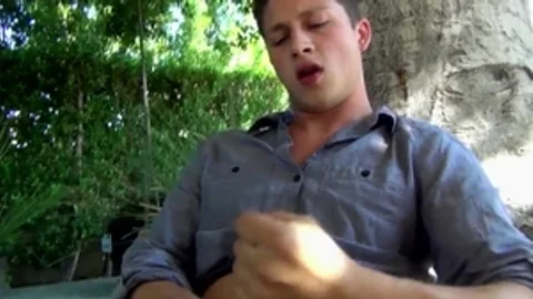 Boys-Pissing.com: Wesley Marks teasing uncut cock