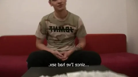 non-professional man reality gangbang on the red sofa