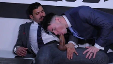 menatplay: Sneaky Jean Lures Lukas to the Back Room