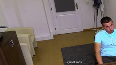 Goofy-faced man enjoying CBT during POV butthole