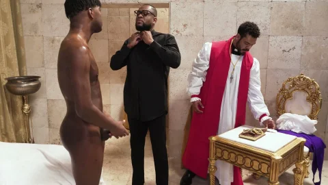 His Round Ass Gets Stuffed With Holy Load