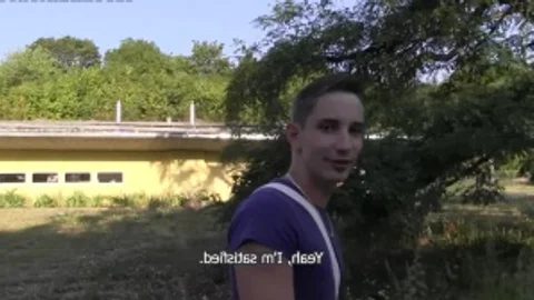 A tasty straight Czech twink got pounded outdoors