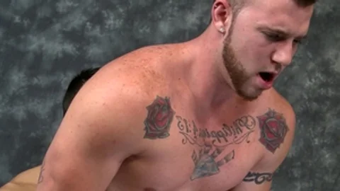 High Performance Men - Cumshot with pierced caucasian gay