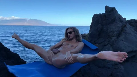 AlternaDudes - Long haired Keleb yoga porn