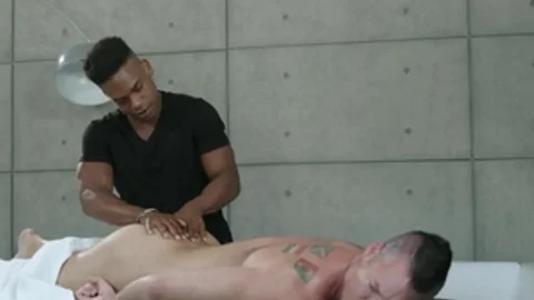 Noir Male - Huge black cock Adrian Hart licking ass