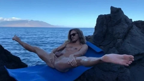 AlternaDudes - Long haired Keleb yoga porn