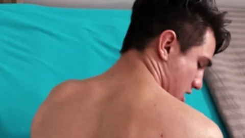 Brother Crush - Josh Hunter jerking Max Ferro penis in the bed