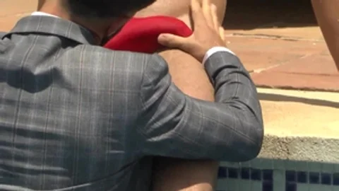 menatplay: Poolside Pounding: Suit-Soaked Servicing